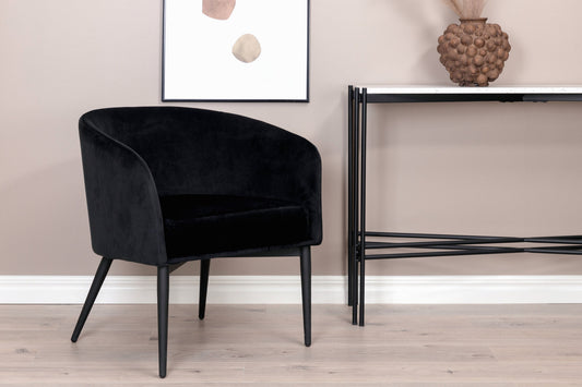 Fluffy fauteuil zwart velvet