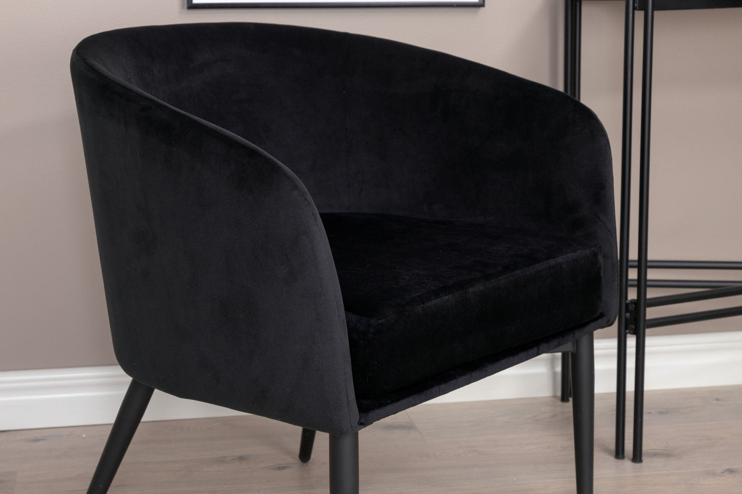 Fluffy fauteuil zwart velvet