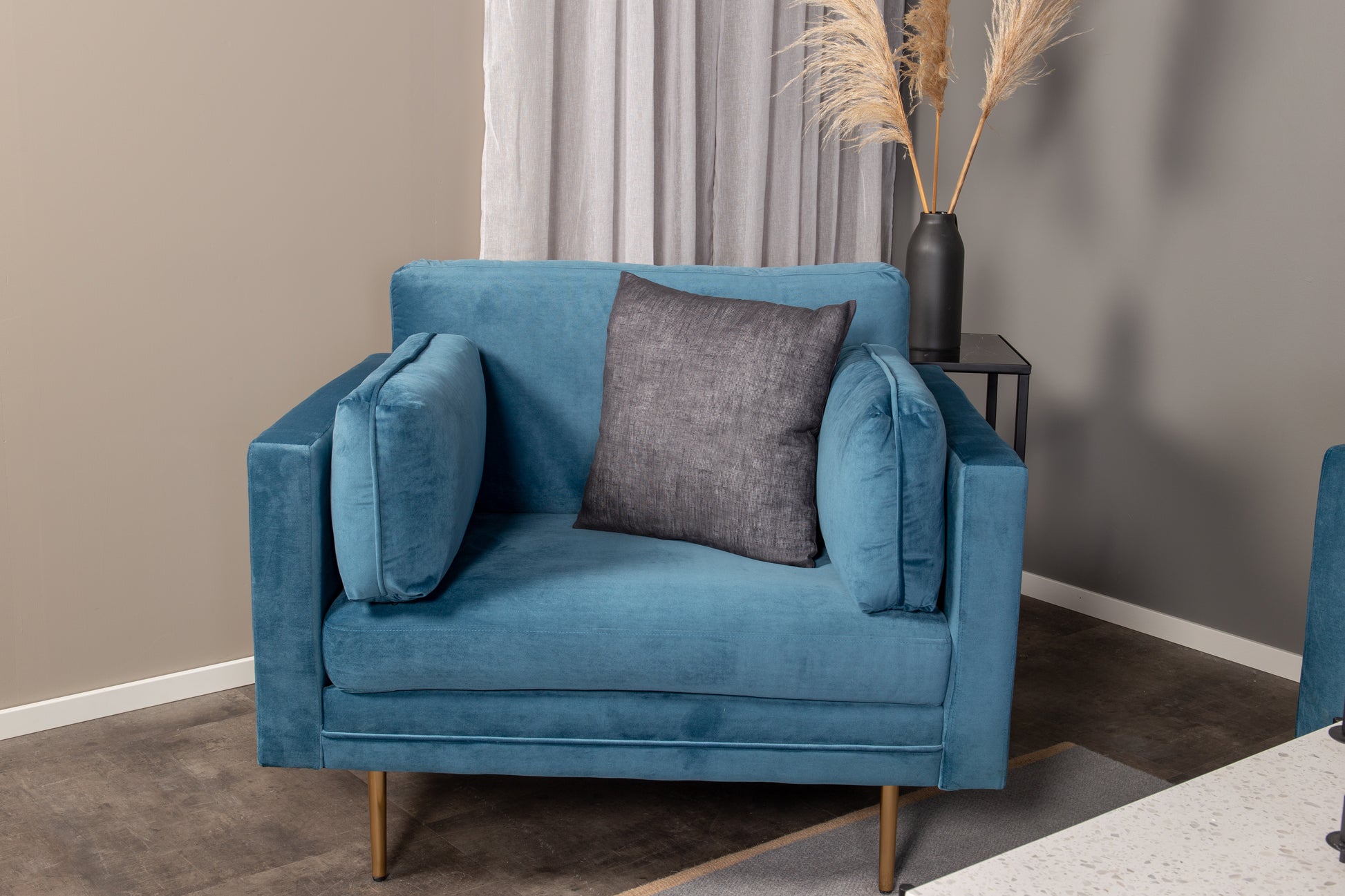 Boom fauteuil blauw/goud - La Vivre