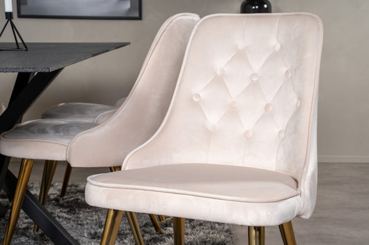 Velvet Deluxe dining room chair cream white per 2 pieces