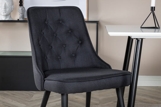 Velvet Deluxe dining room chair black fabric per 2 pieces