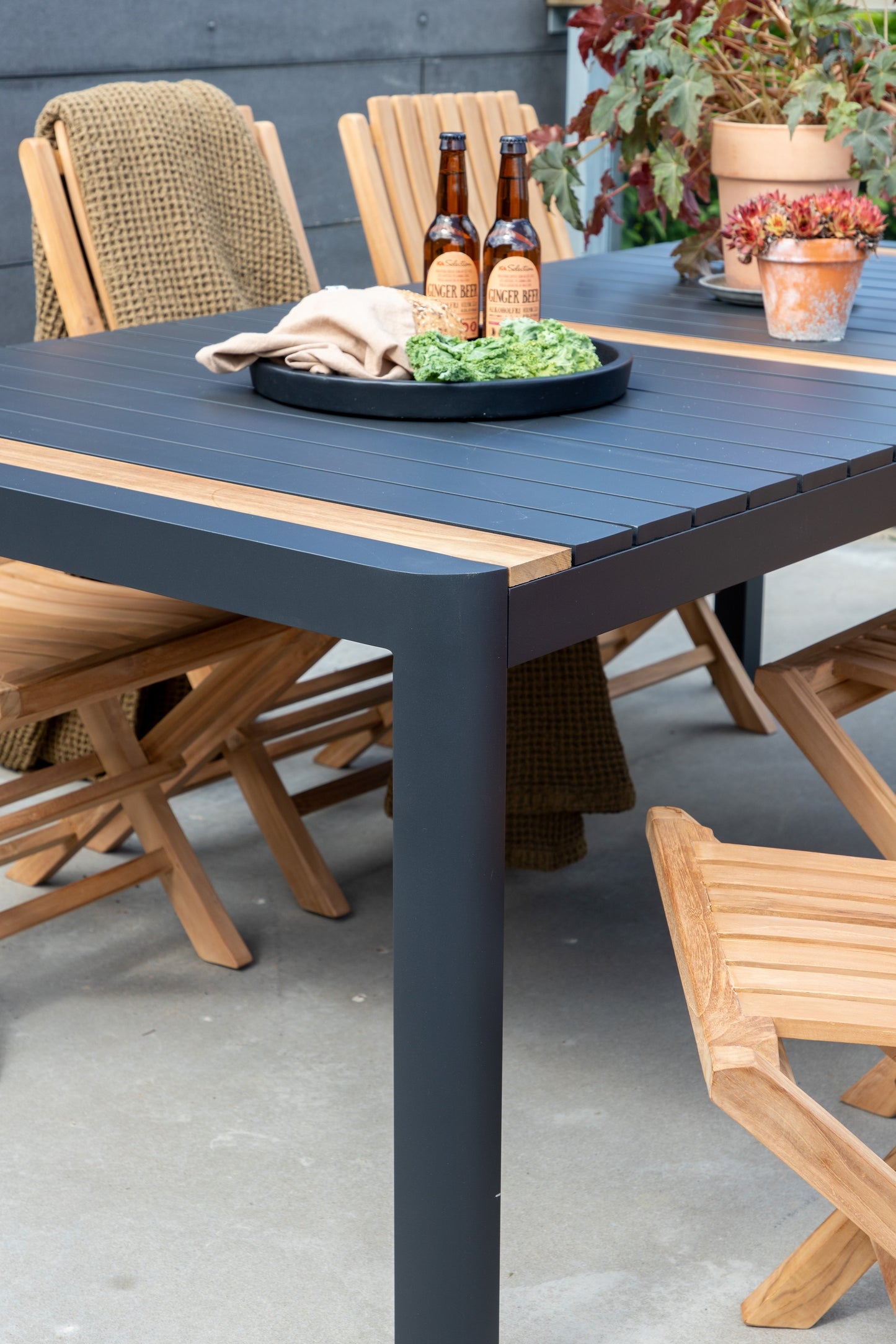 Table de jardin Togo noire 200x100