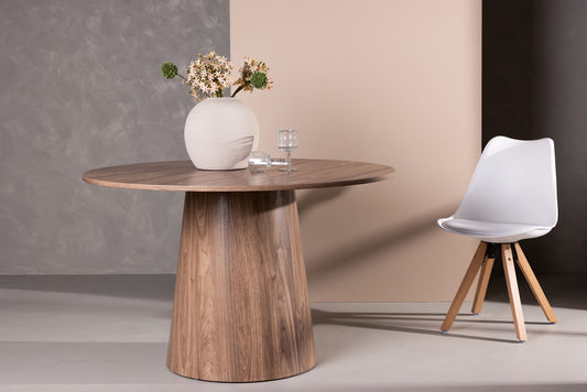 Lanzo dining room table round brown