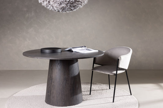 Lanzo dining room table round mocha