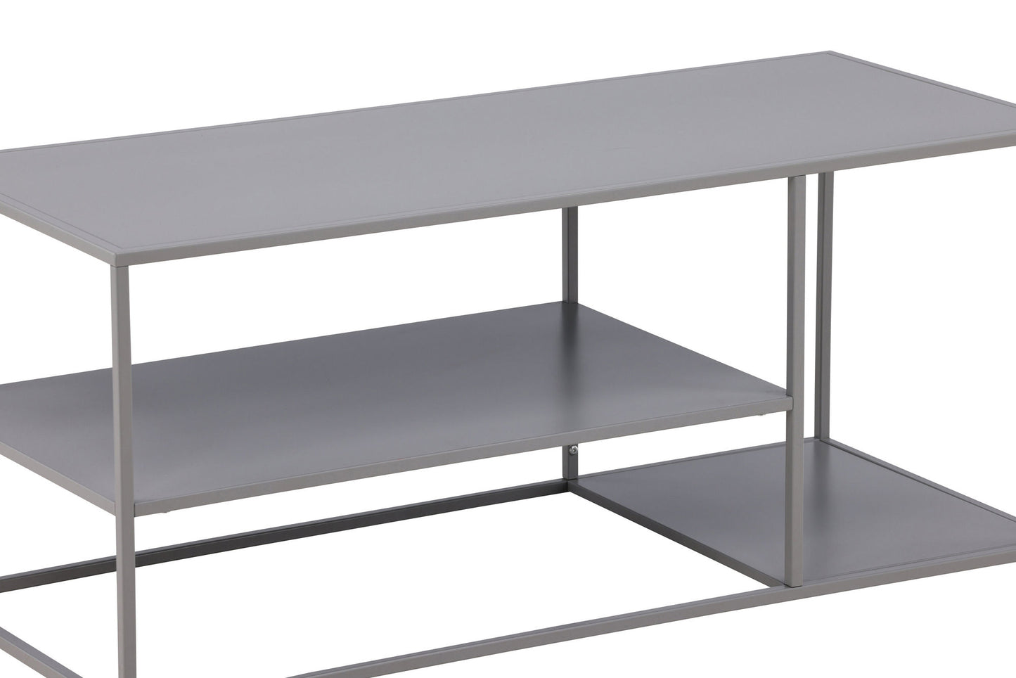 Table basse en acier rectangle gris