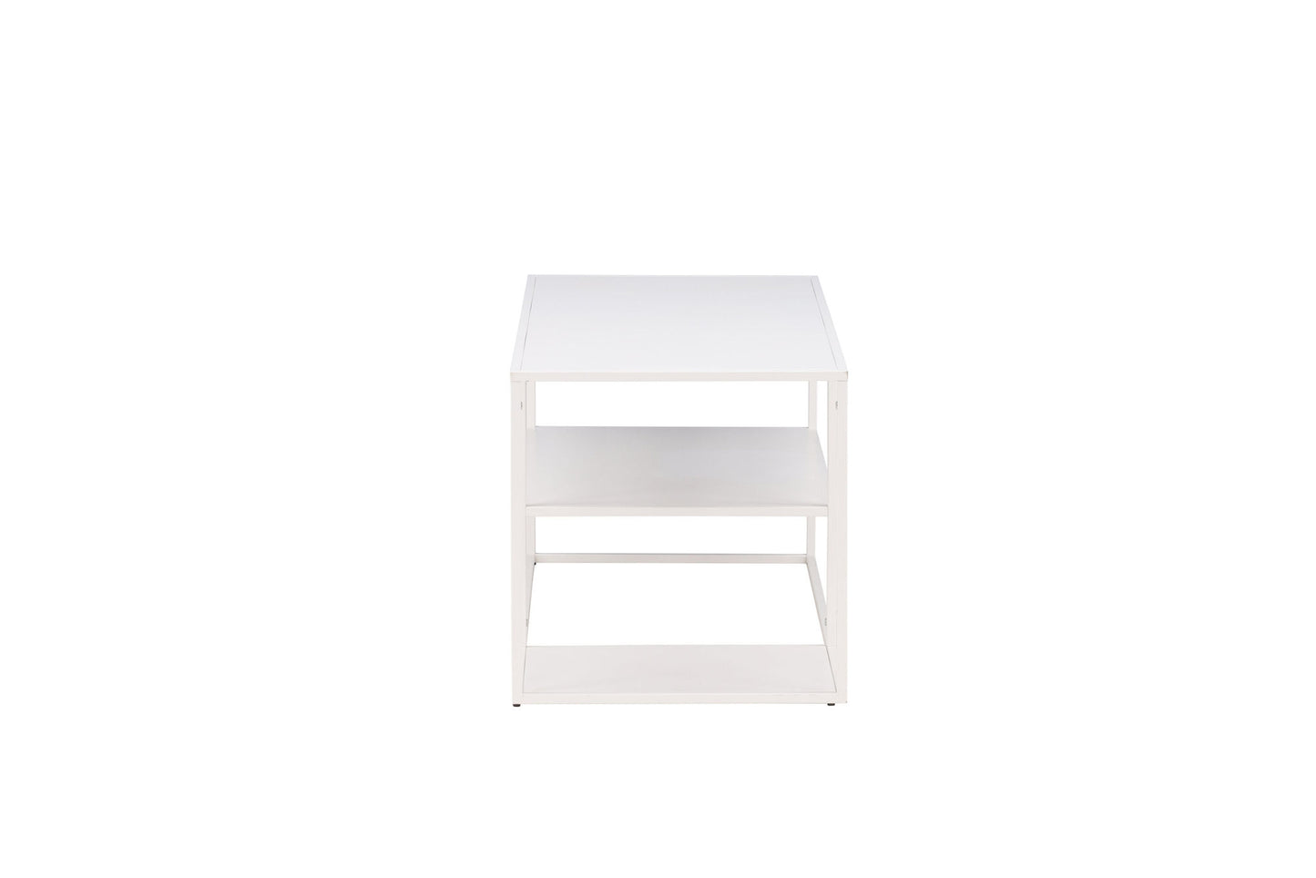 Table basse en acier rectangle blanc