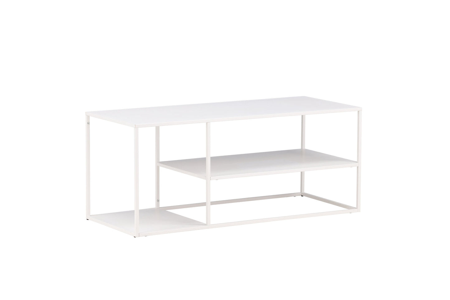 Table basse en acier rectangle blanc