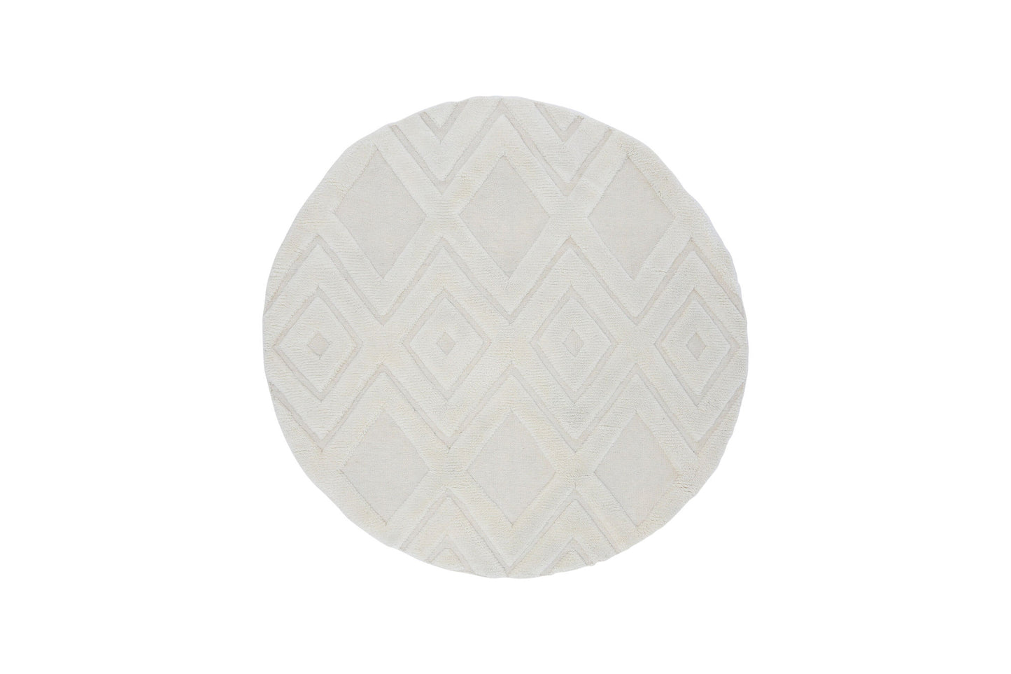 Tapis Dahlia rond 200ø blanc