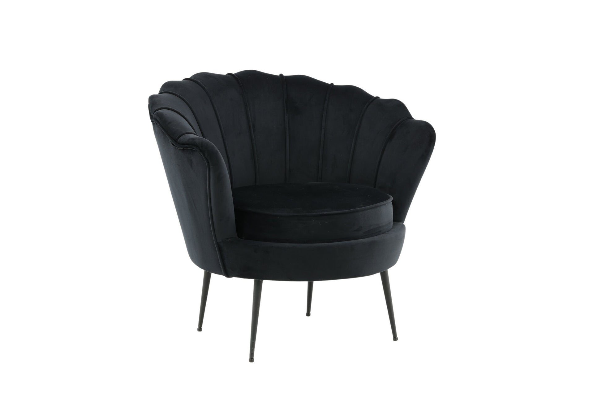 Calais fauteuil zwart velvet - La Vivre