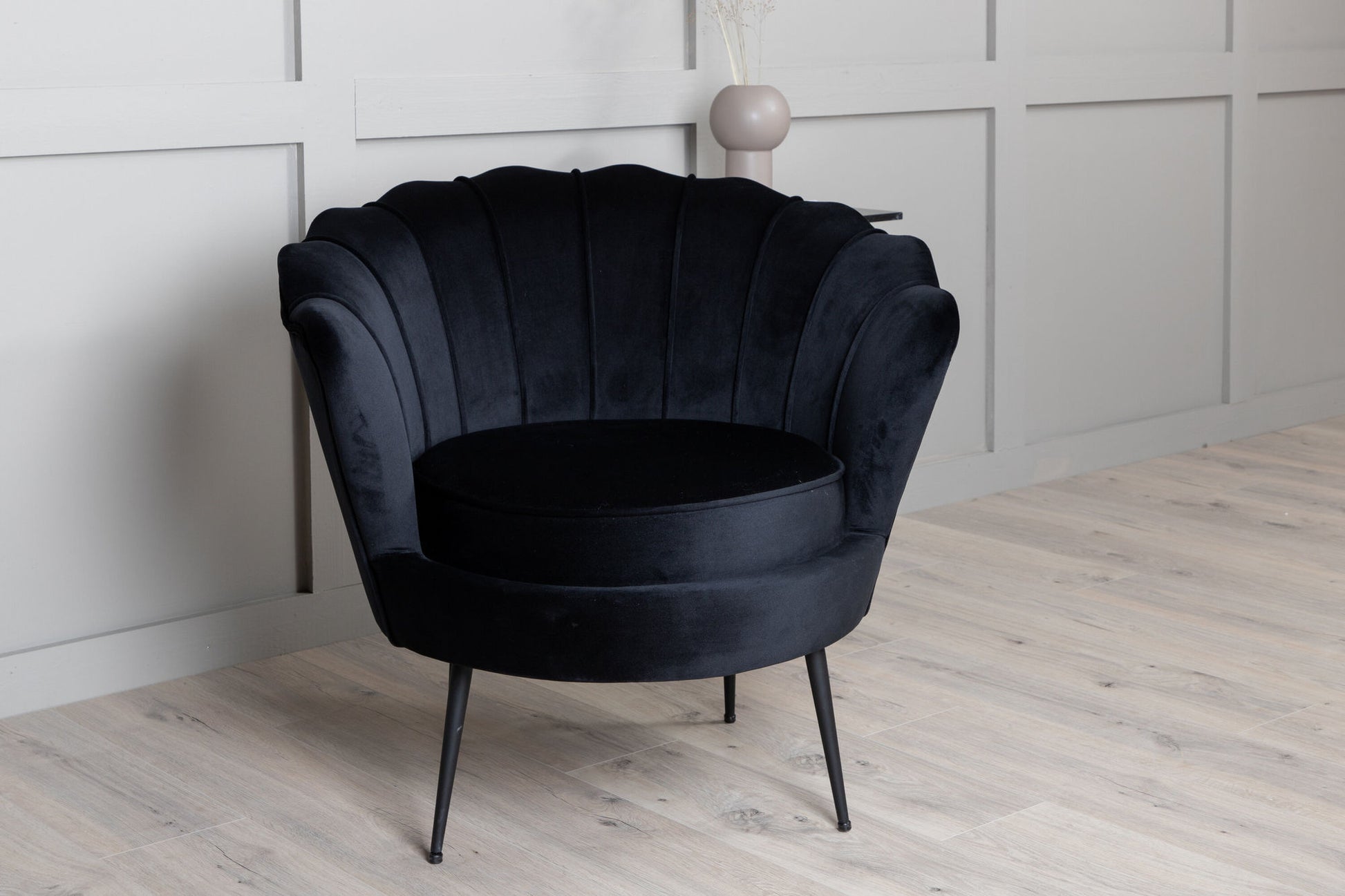 Calais fauteuil zwart velvet - La Vivre