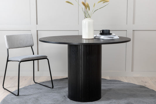 Bianca dining room table round black