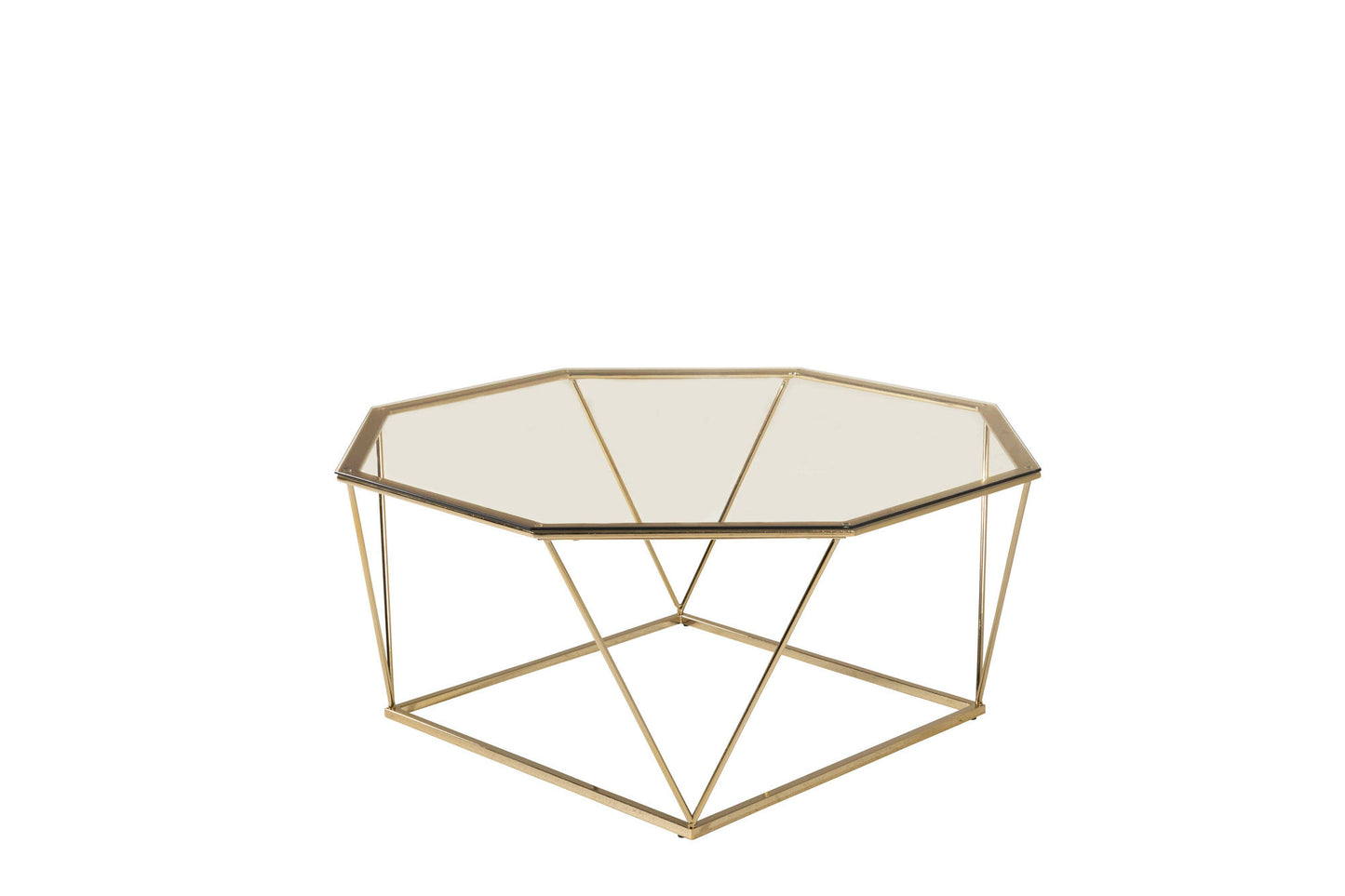Table basse Österlen octogonale dorée