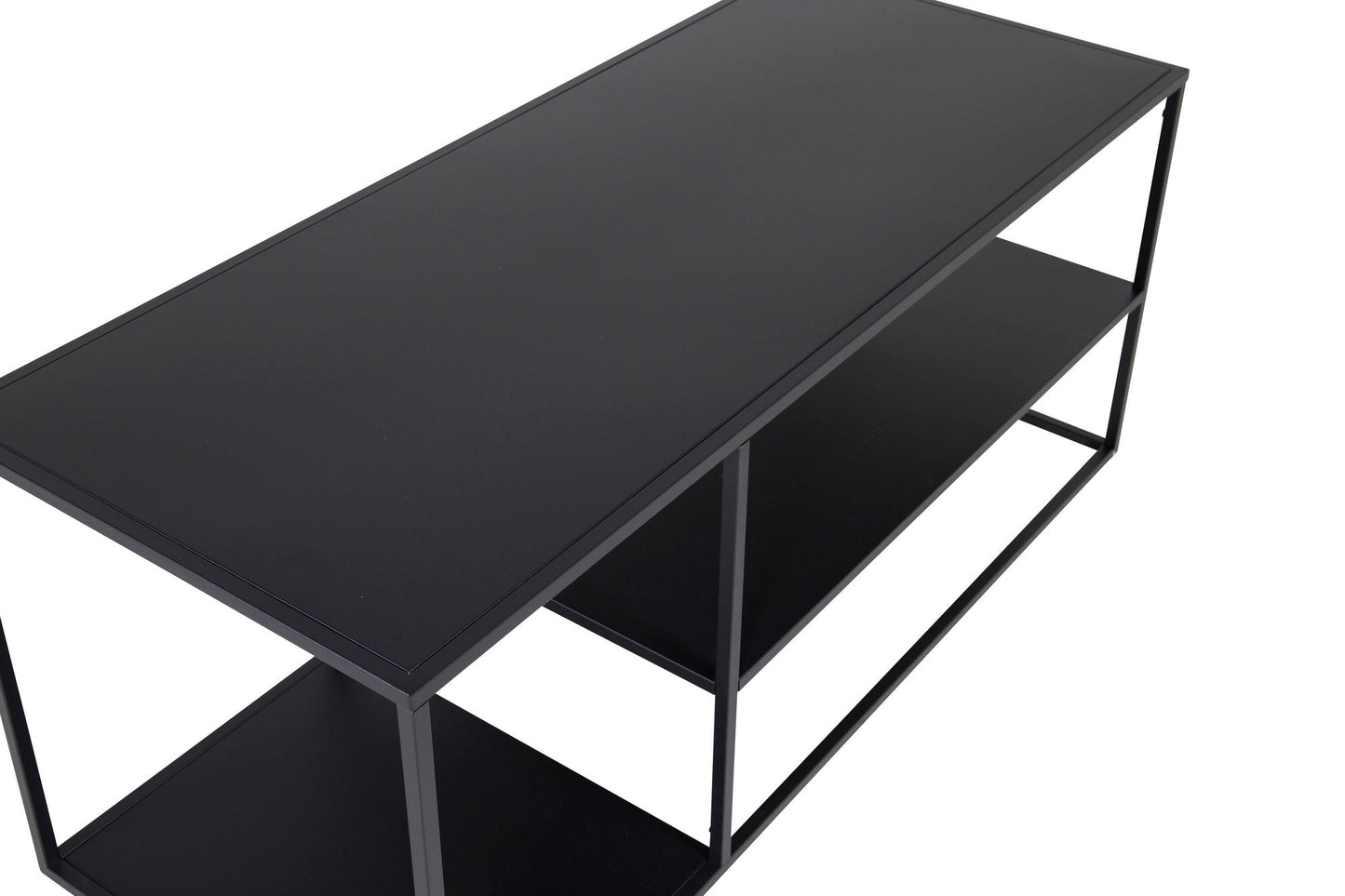 Table basse en acier rectangle noir