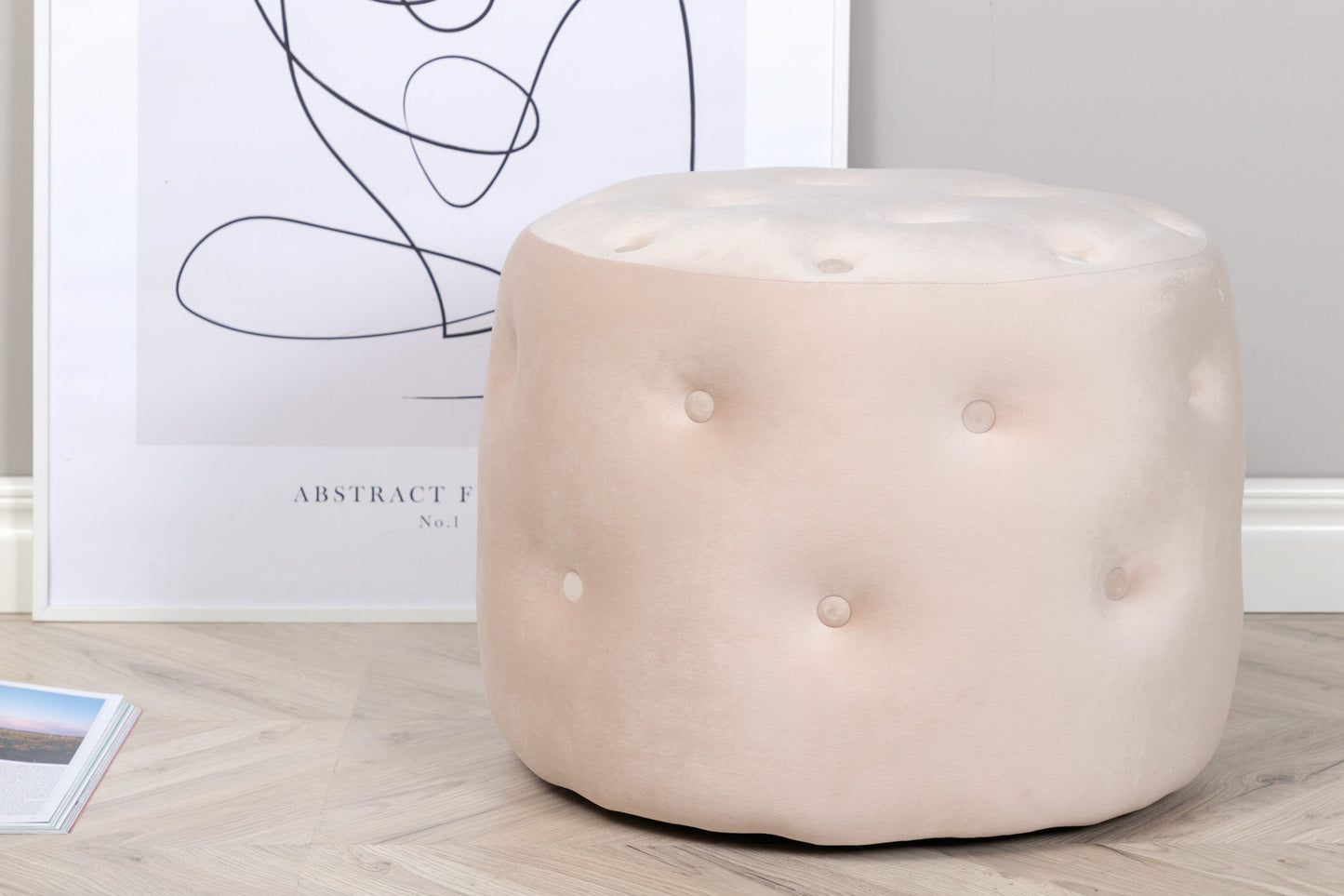 Benjamin pouffe Cream 