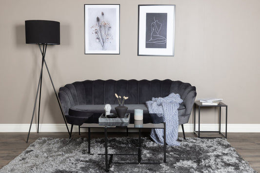 Calais sofa gray velvet