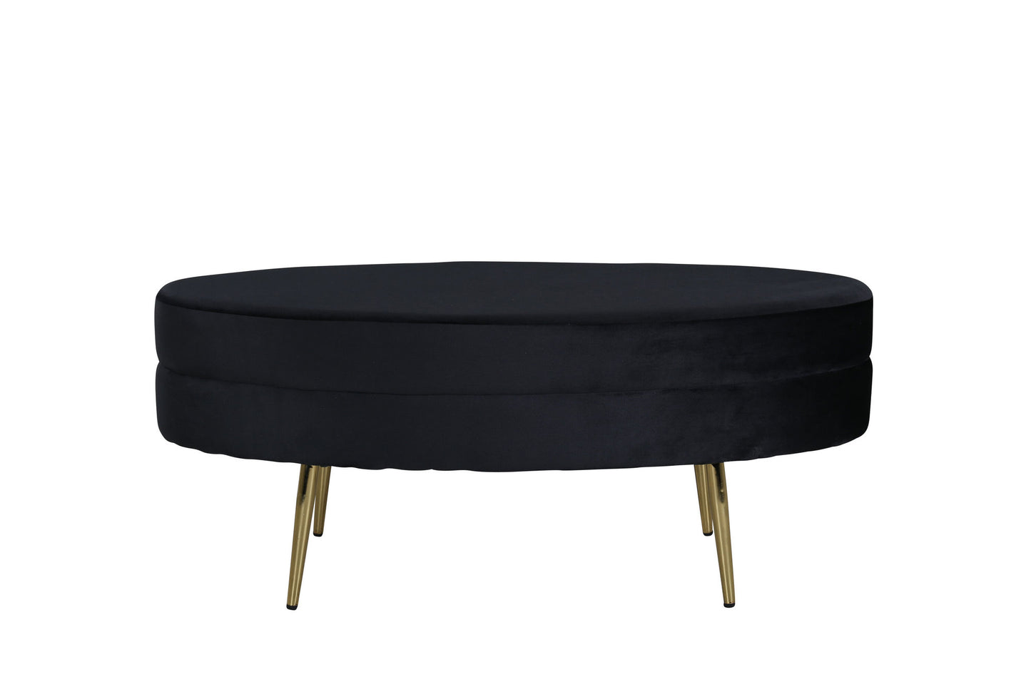 Pouf Otto velours noir