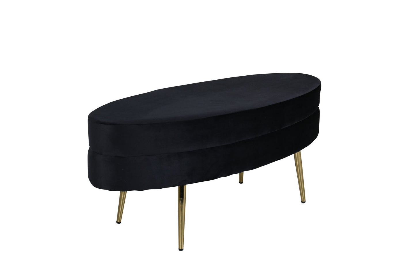 Pouf Otto velours noir