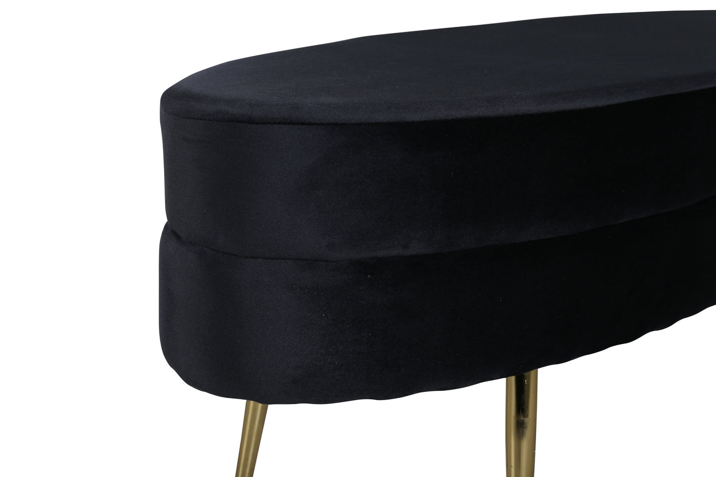 Pouf Otto velours noir