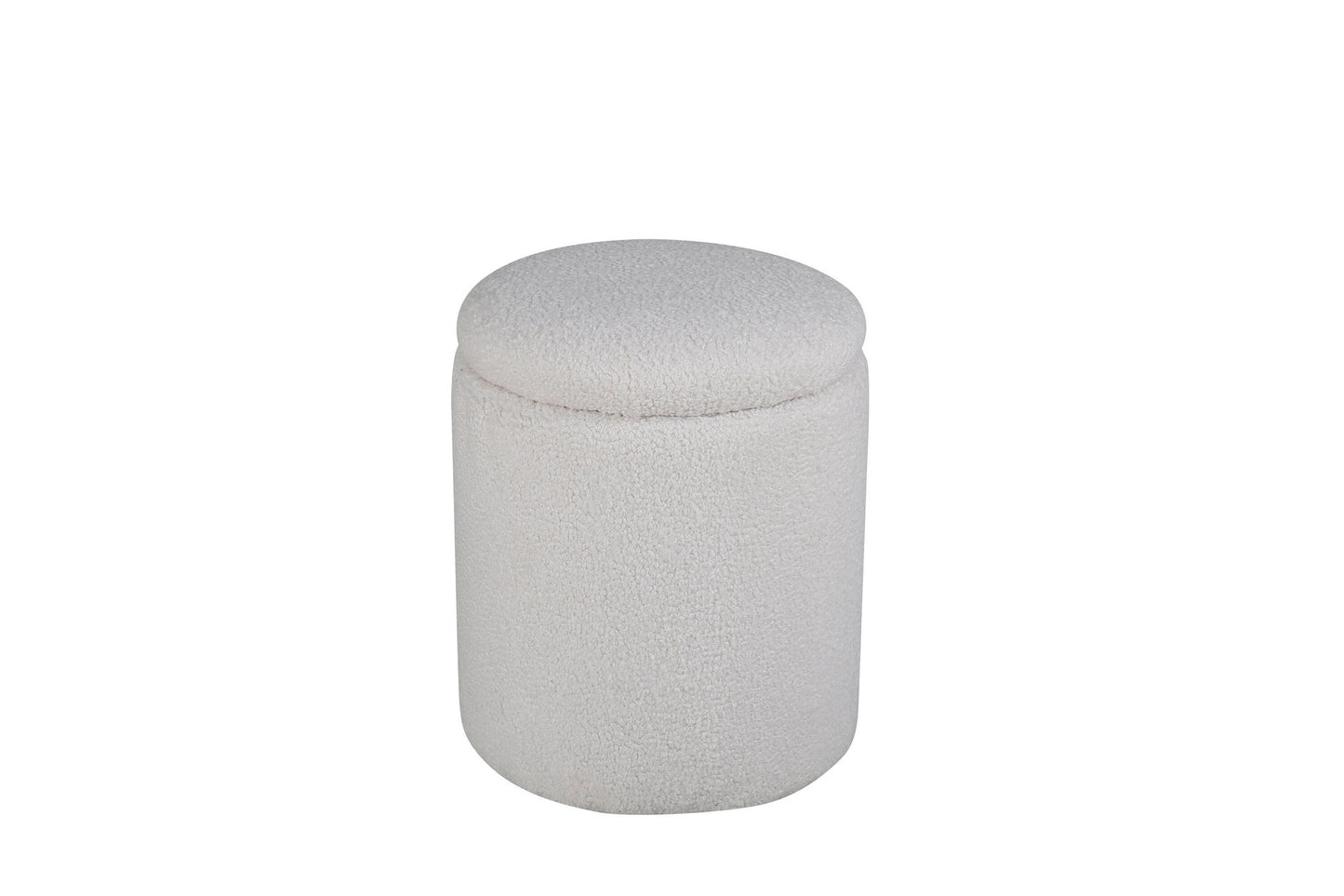 Pouf Limpen teddy blanc cassé