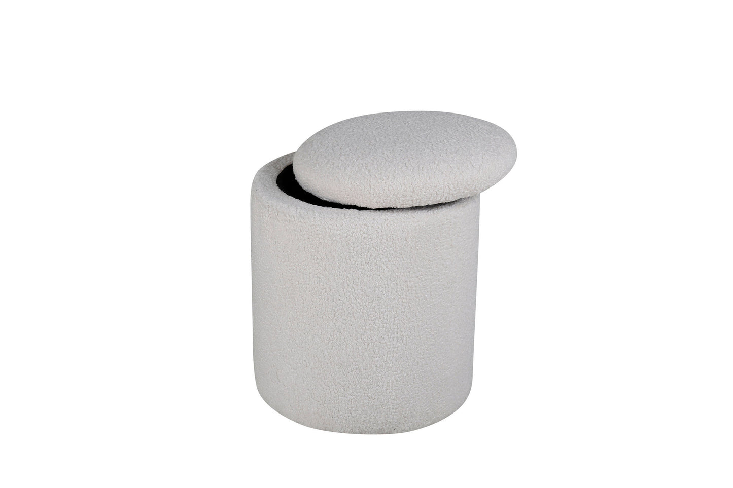 Pouf Limpen teddy blanc cassé