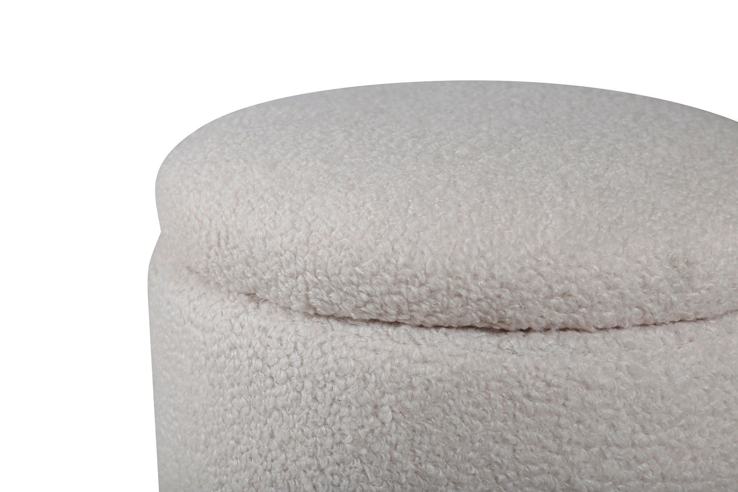 Pouf Limpen teddy blanc cassé