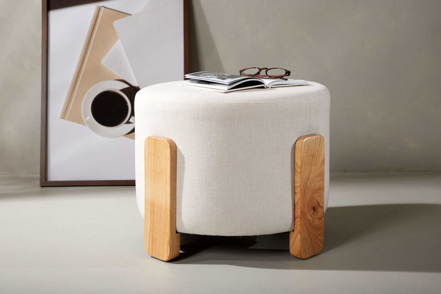 Coffey pouffe white