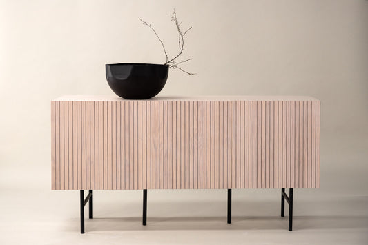 Björkön storage cabinet natural wood 150cm 