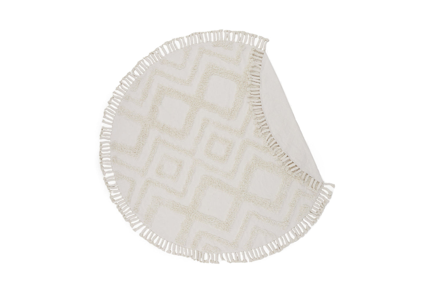 Hilma rug round 200ø white