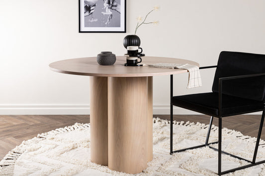 Olivia dining room table round natural wood