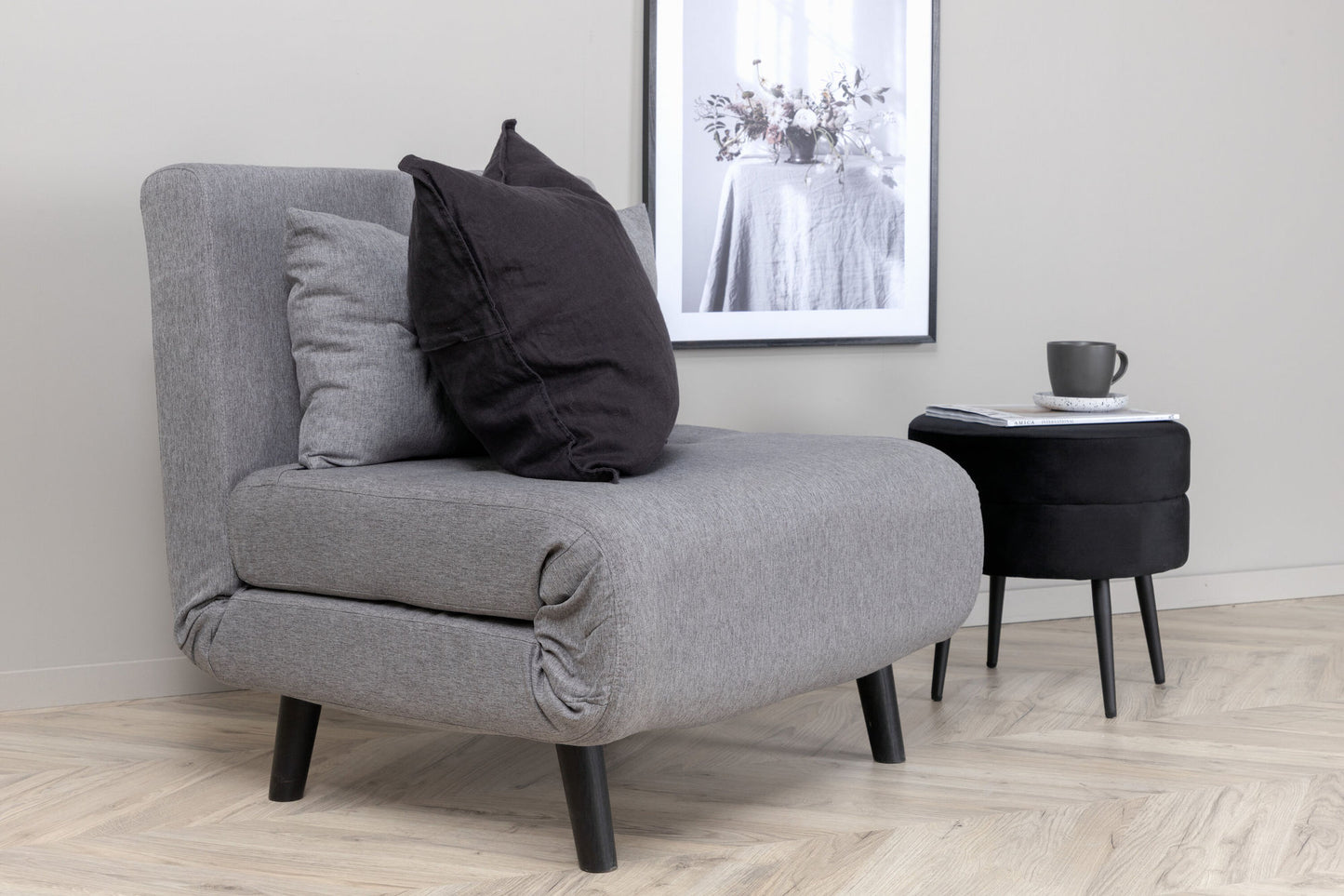 Vicky sofa bed gray 70cm