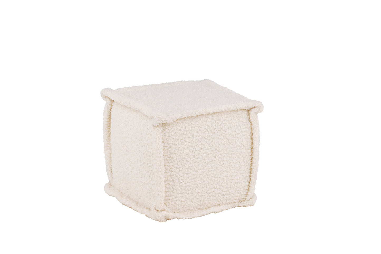 Pouf Castine teddy blanc