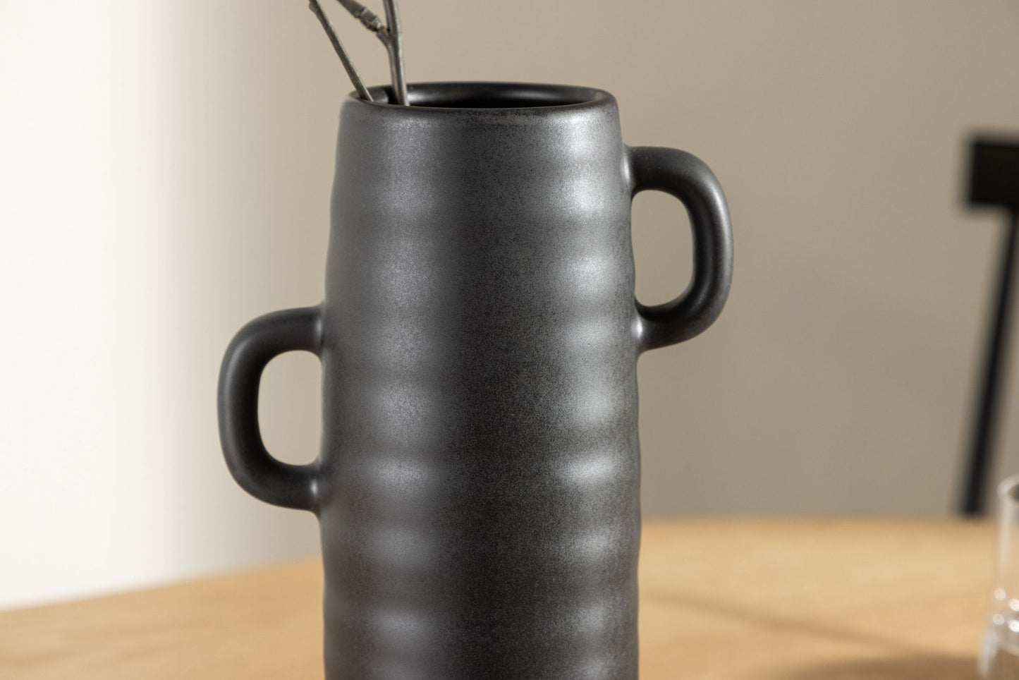 Vase Cent noir long