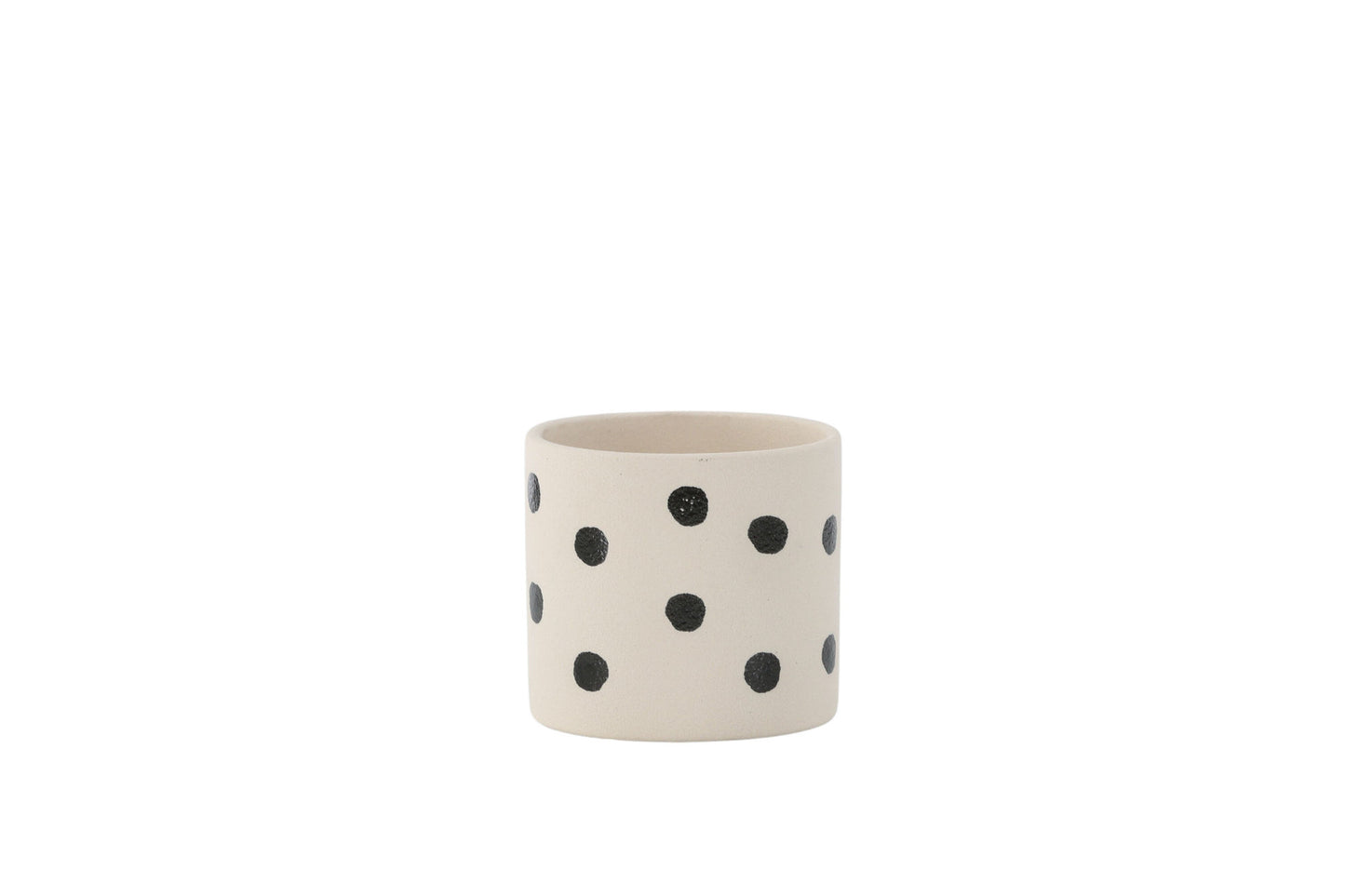 Sane pot beige/black dots S