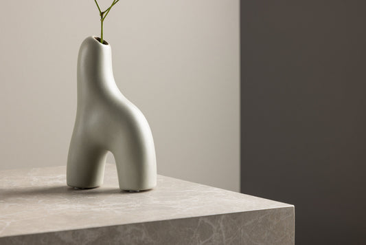 Aya vase light gray