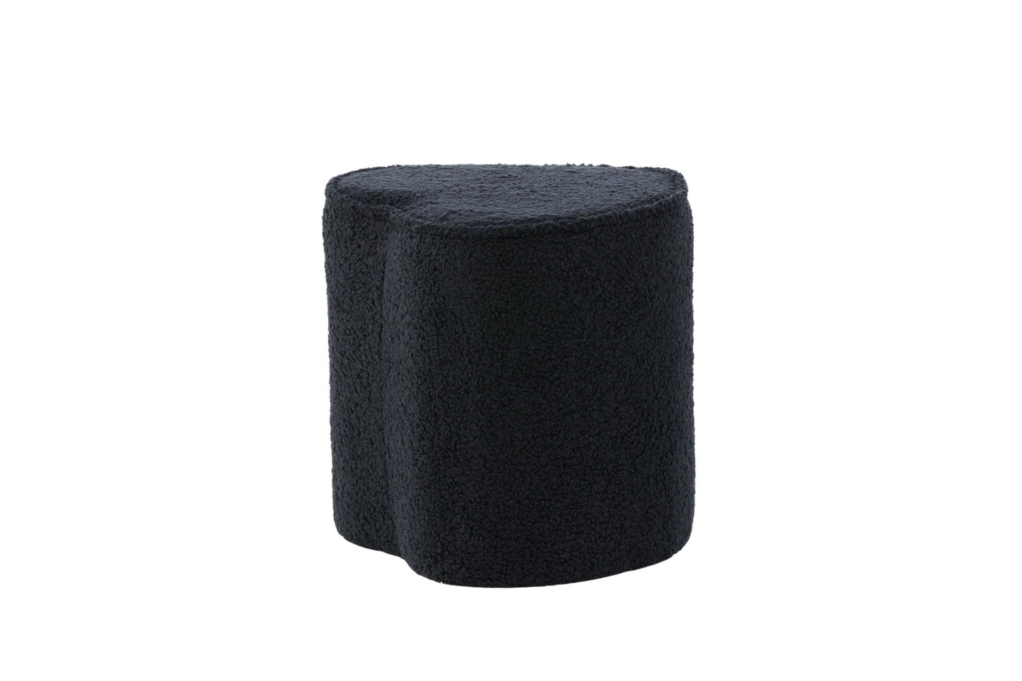 Heart pouf black