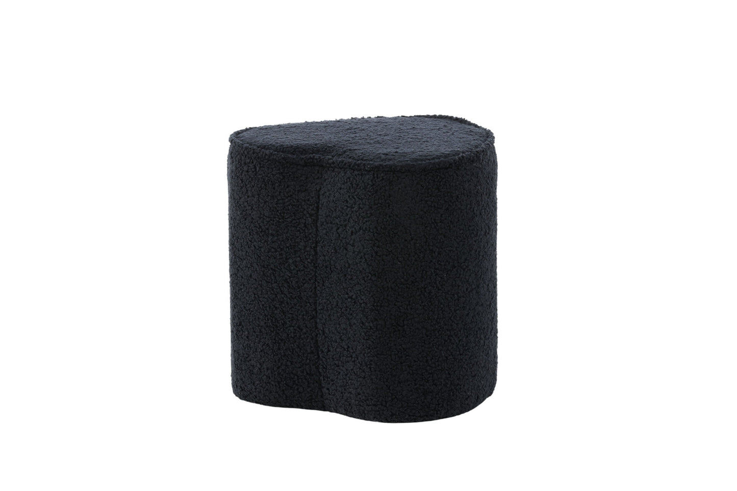 Heart pouf black