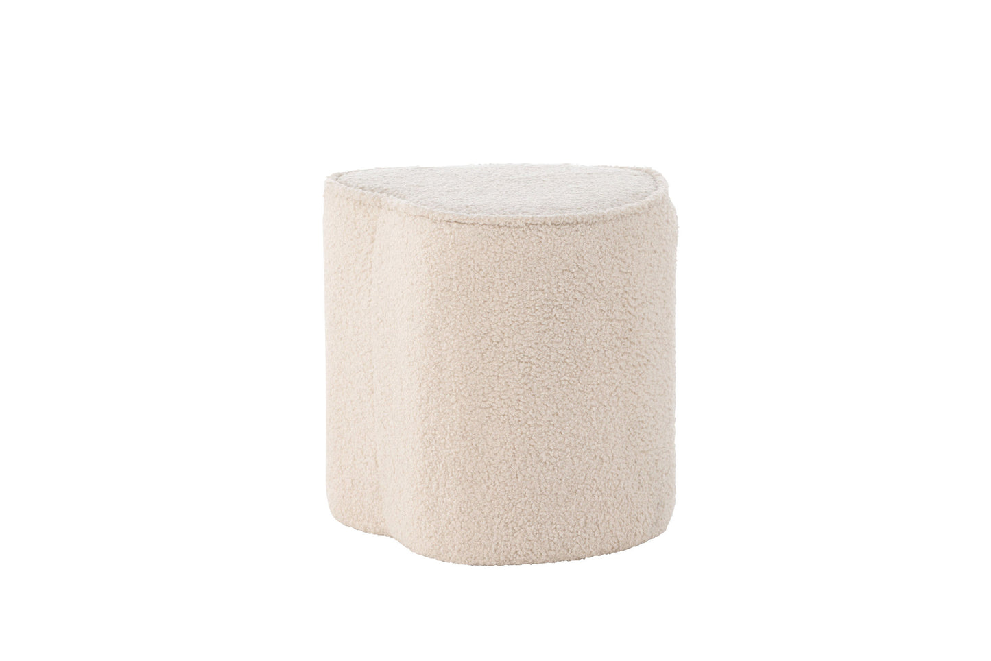 Heart pouffe beige