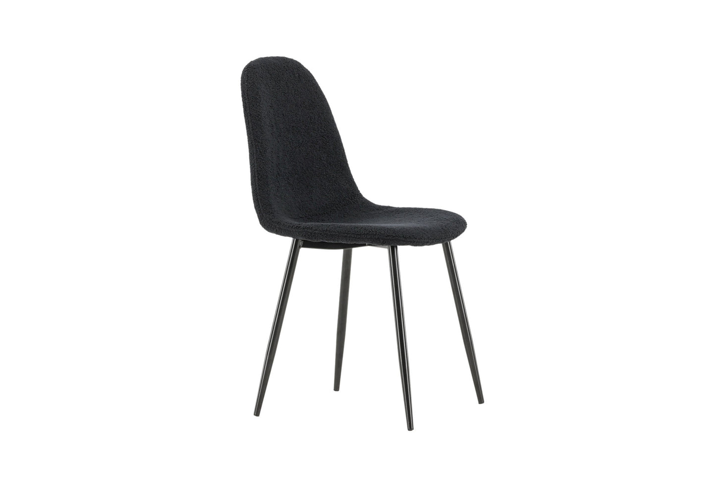 Polar dining room chair black teddy per 2 pieces