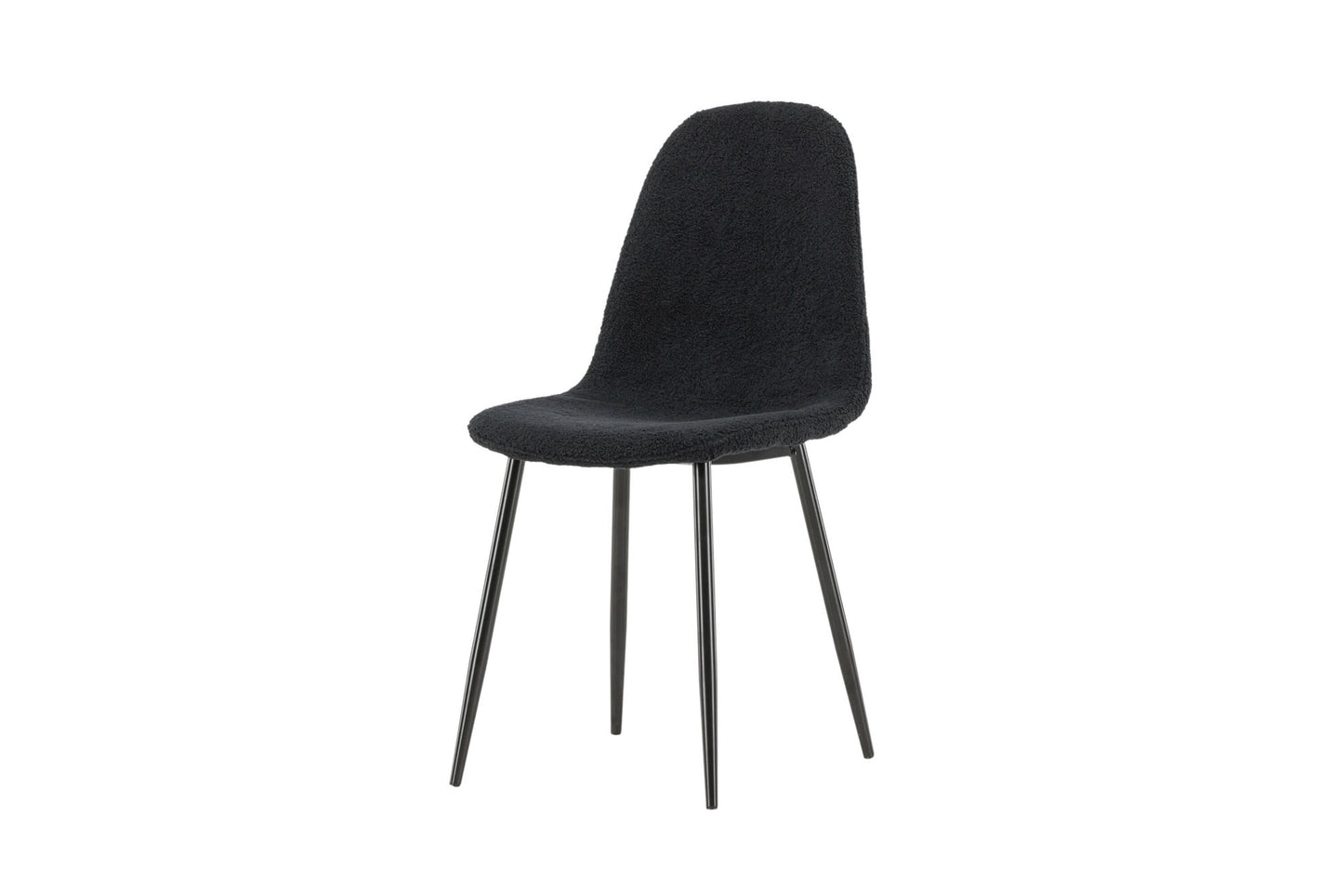 Polar dining room chair black teddy per 2 pieces