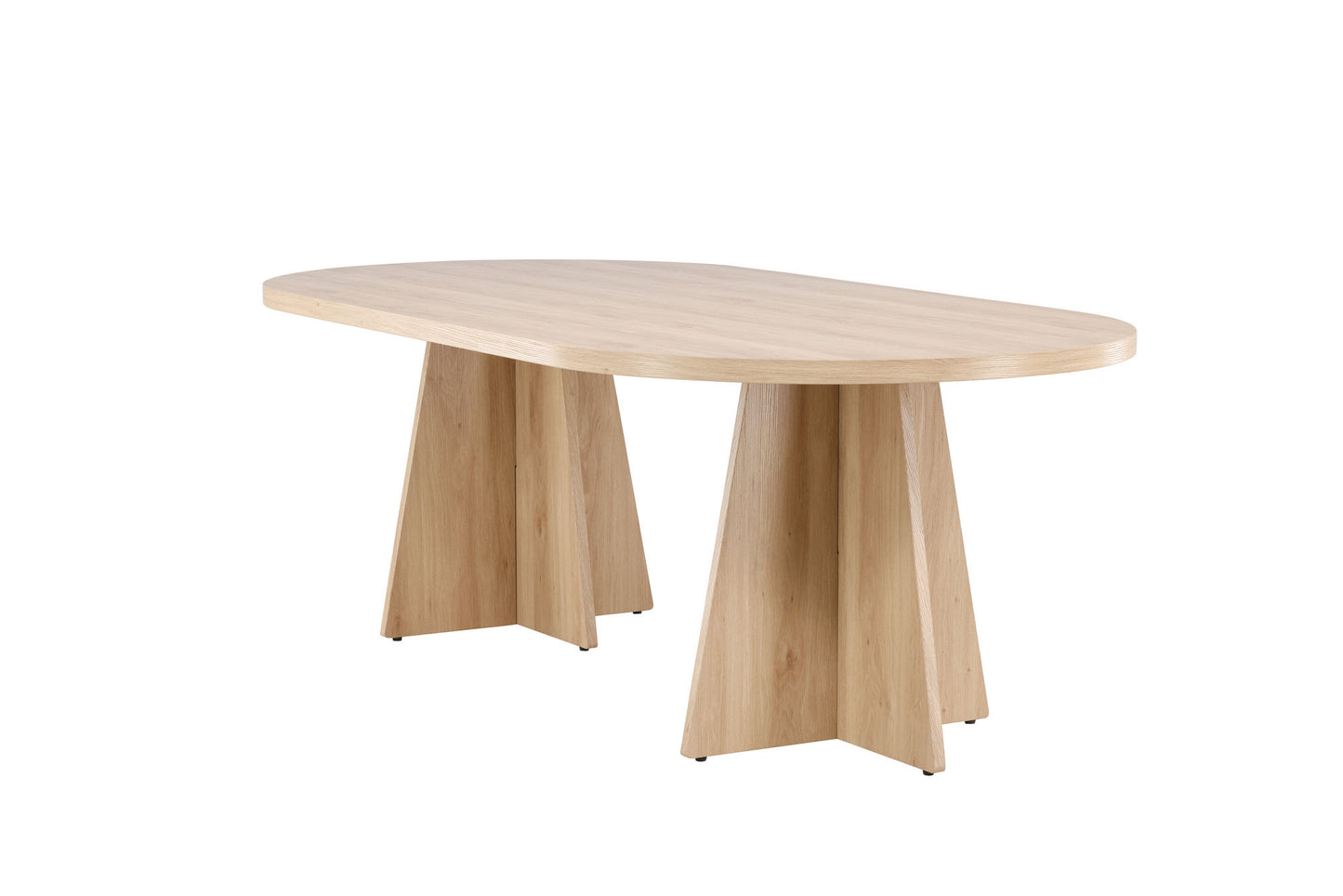 Table de salle à manger Bootcut ovale en bois naturel