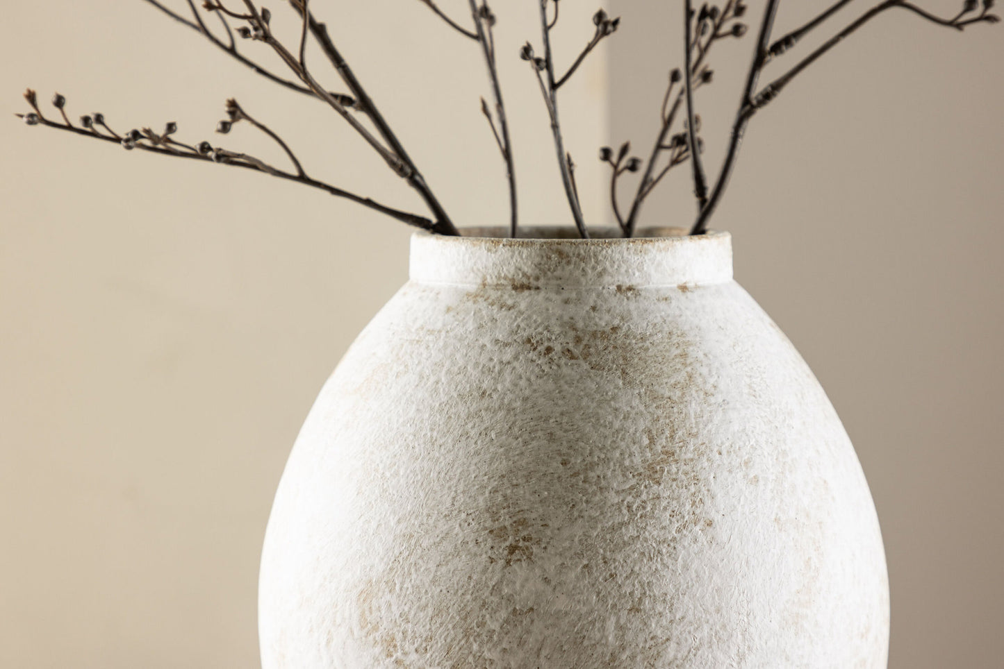 Globe vase off-white S