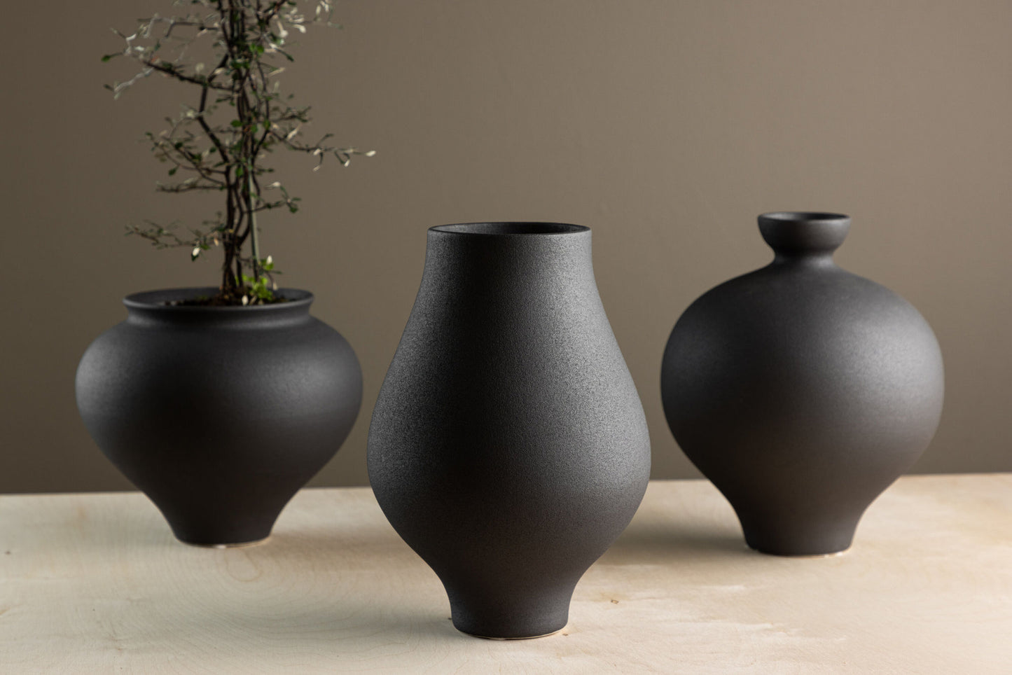 Vase Rellis noir M