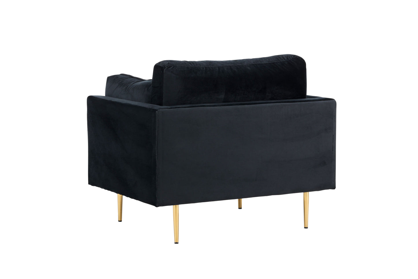 Tree armchair black/gold velvet